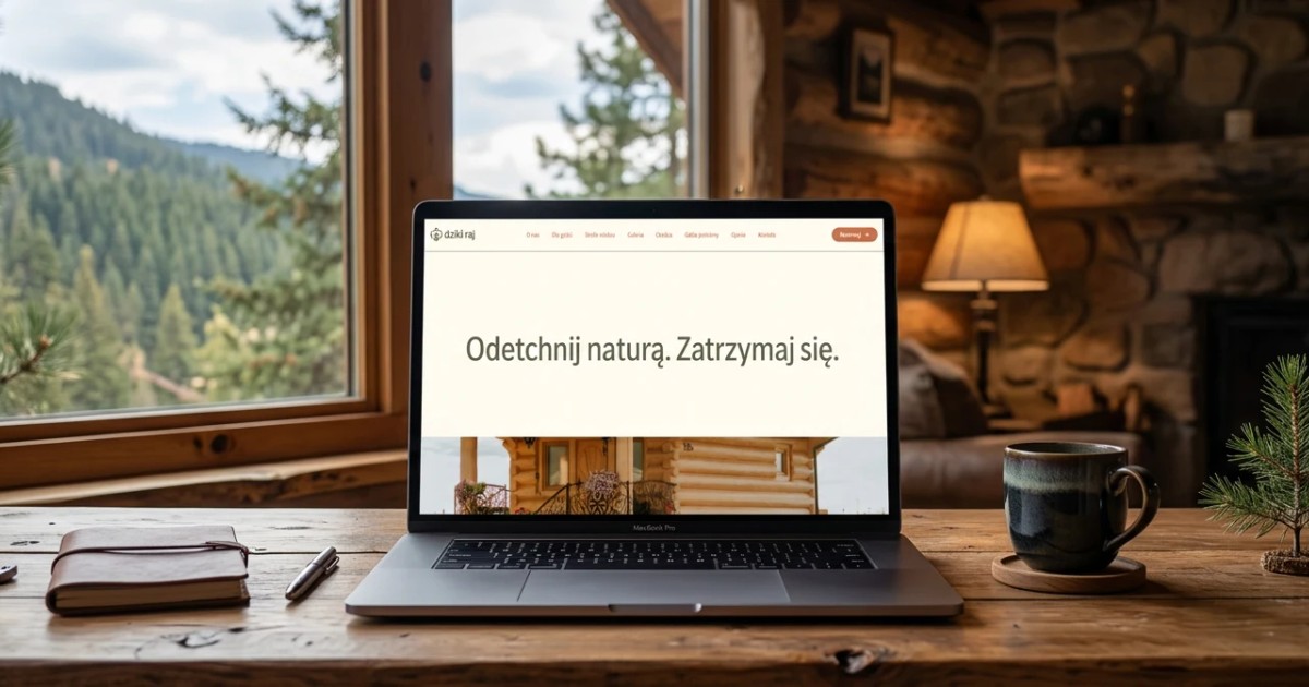 Dziki Raj - a website for log cabins with hot tubs and a sauna in Orawa - case study by 234.studio