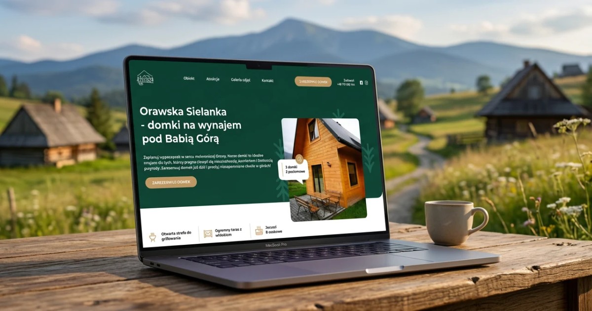 Orawska Sielanka - a website for cabins with hot tubs beneath Babia Góra - case study by 234.studio