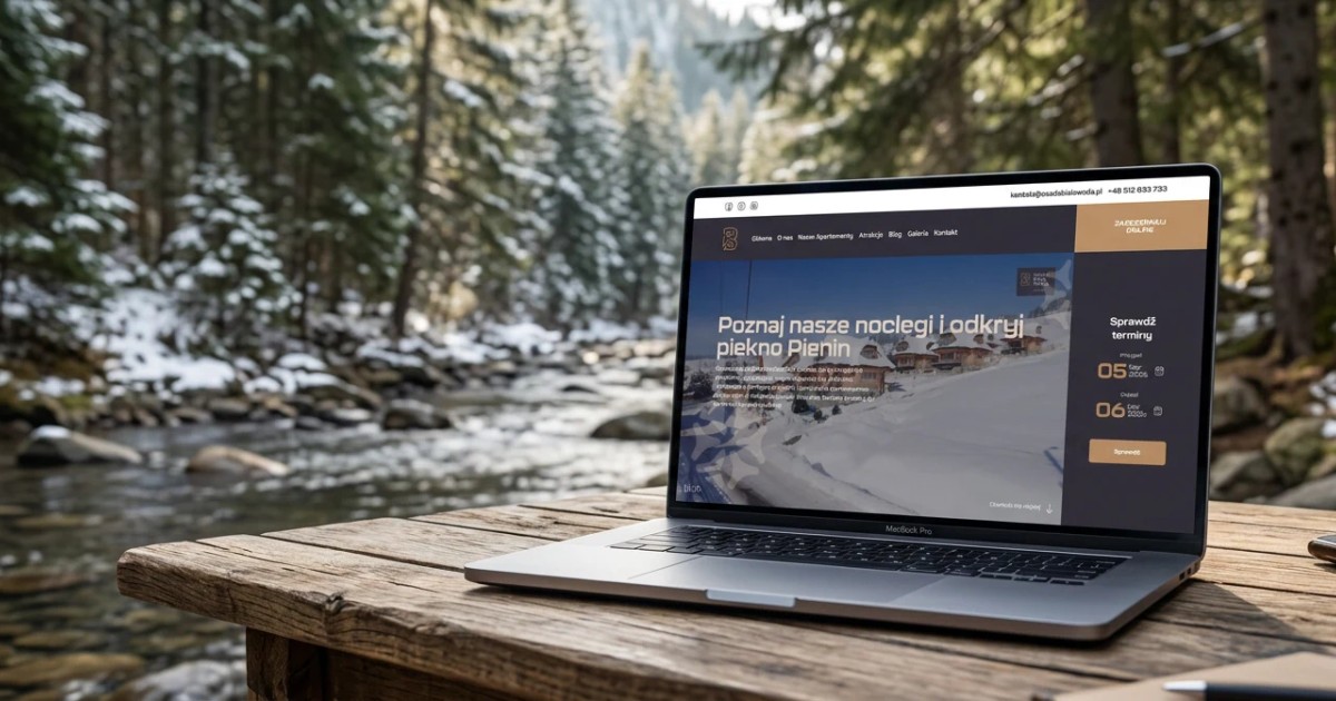 Osada Biała Woda - a website for luxury apartments in the Pieniny - case study by 234.studio