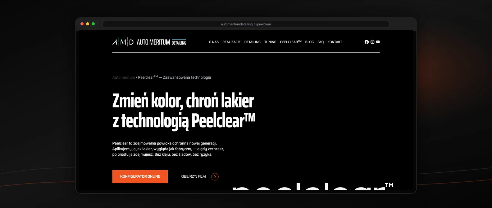 Auto Meritum Peelclear - nowa zakładka dla technologii ochrony lakieru