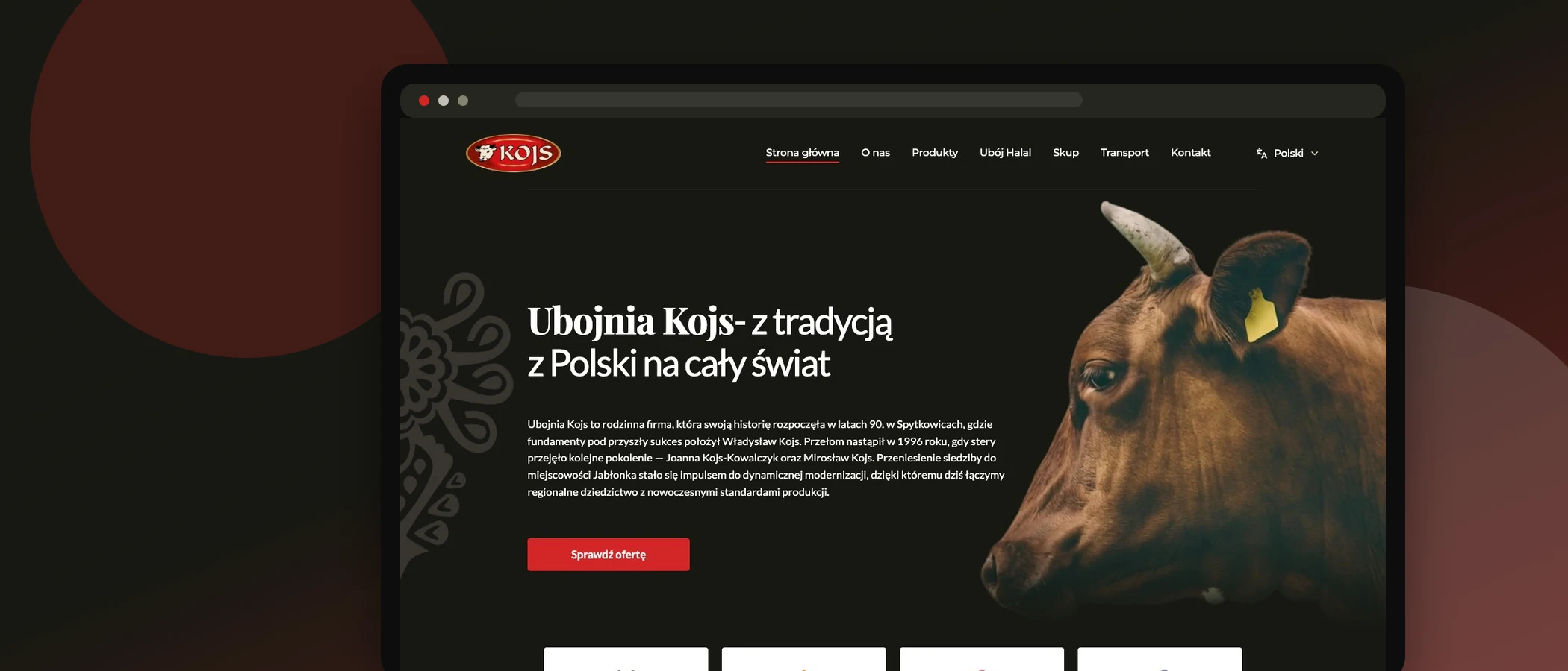 KOJS - strona dla ubojni z Podhala z ofertą eksportową