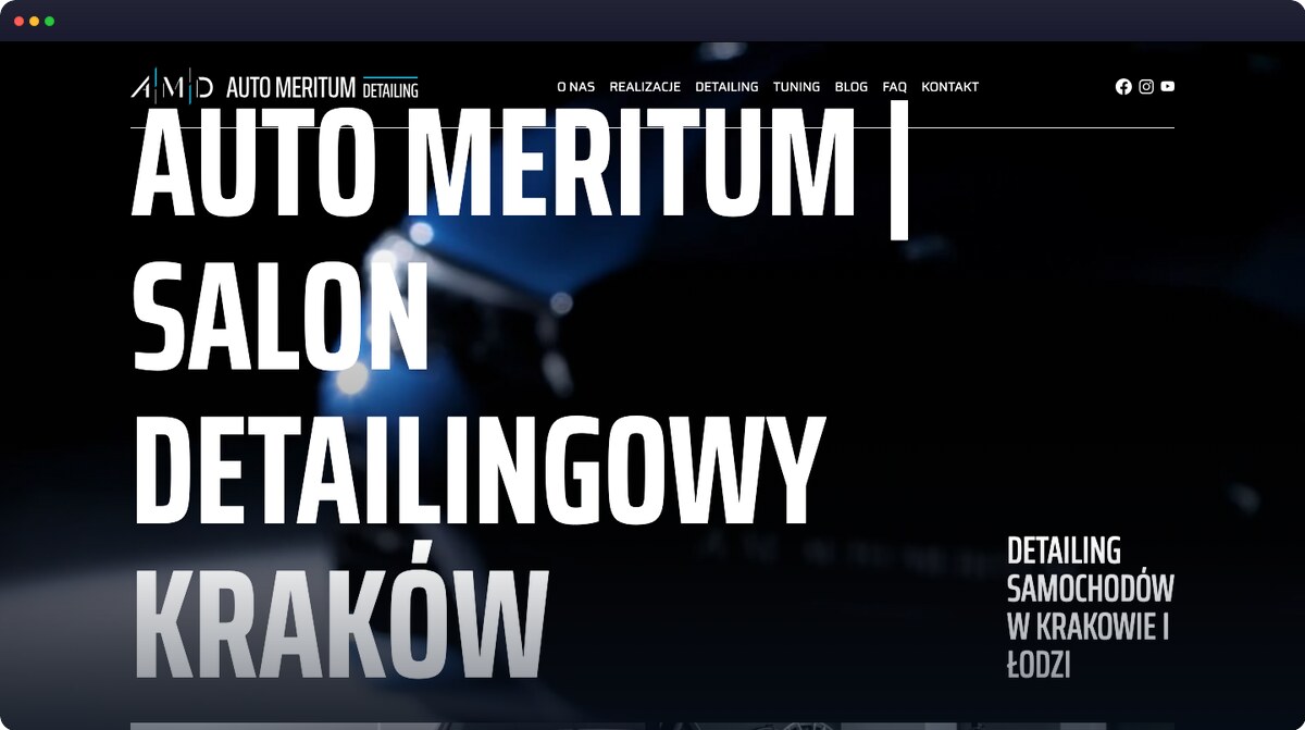 Screenshot strony automeritumdetailing.pl