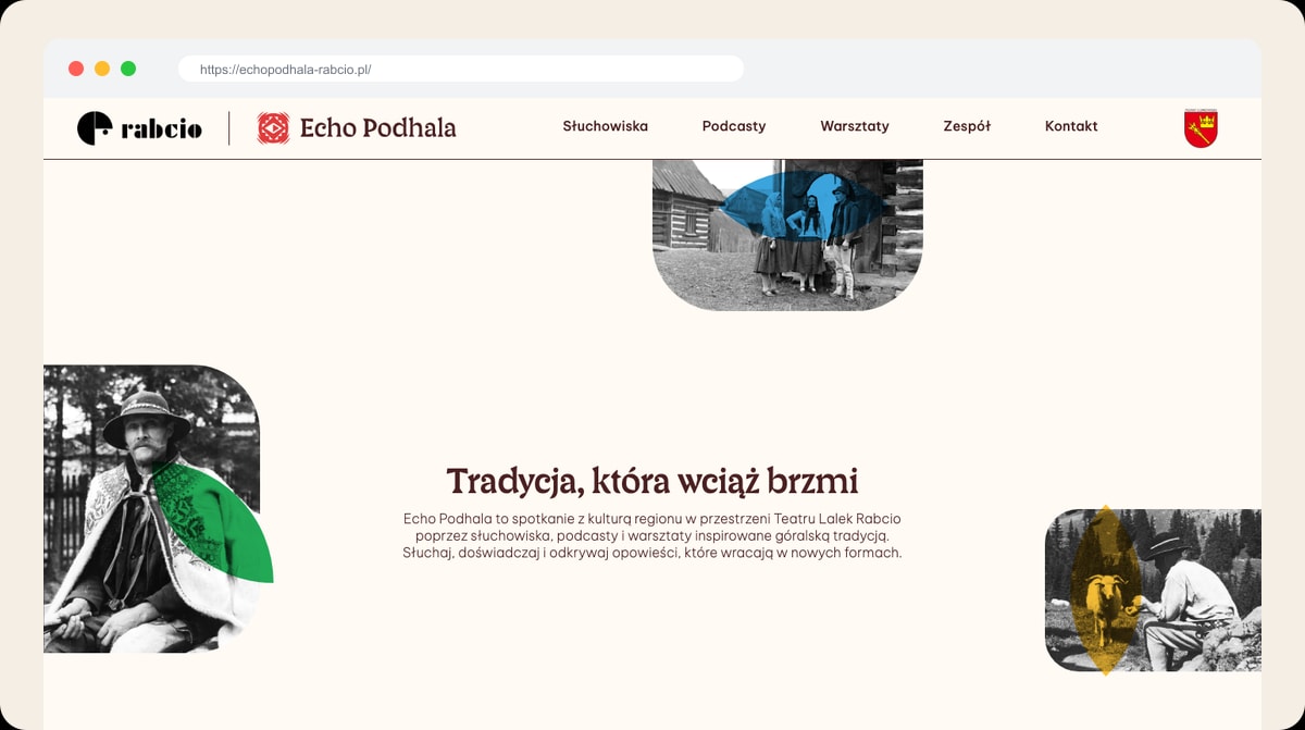Screenshot strony echopodhala-rabcio.pl