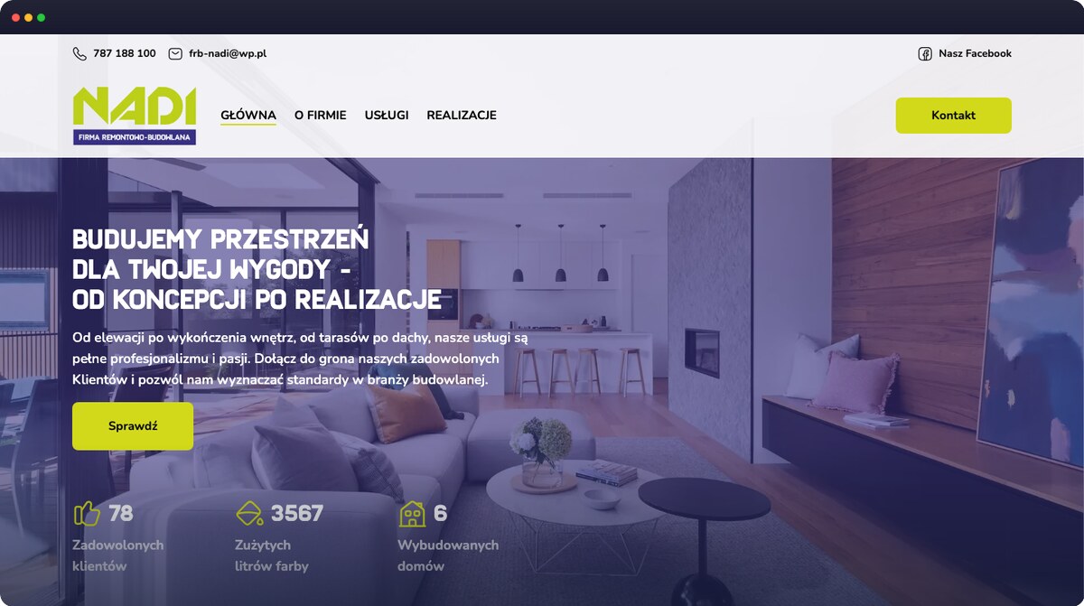 Screenshot strony frb-nadi.pl