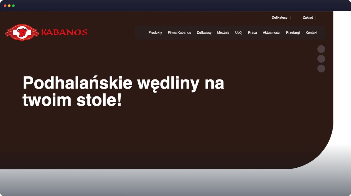 Screenshot strony kabanos.biz.pl