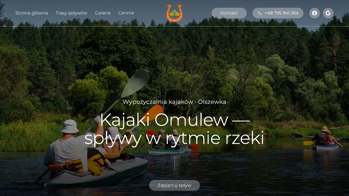 Kajaki Omulew - strona dla spływów kajakowych na Omulwi