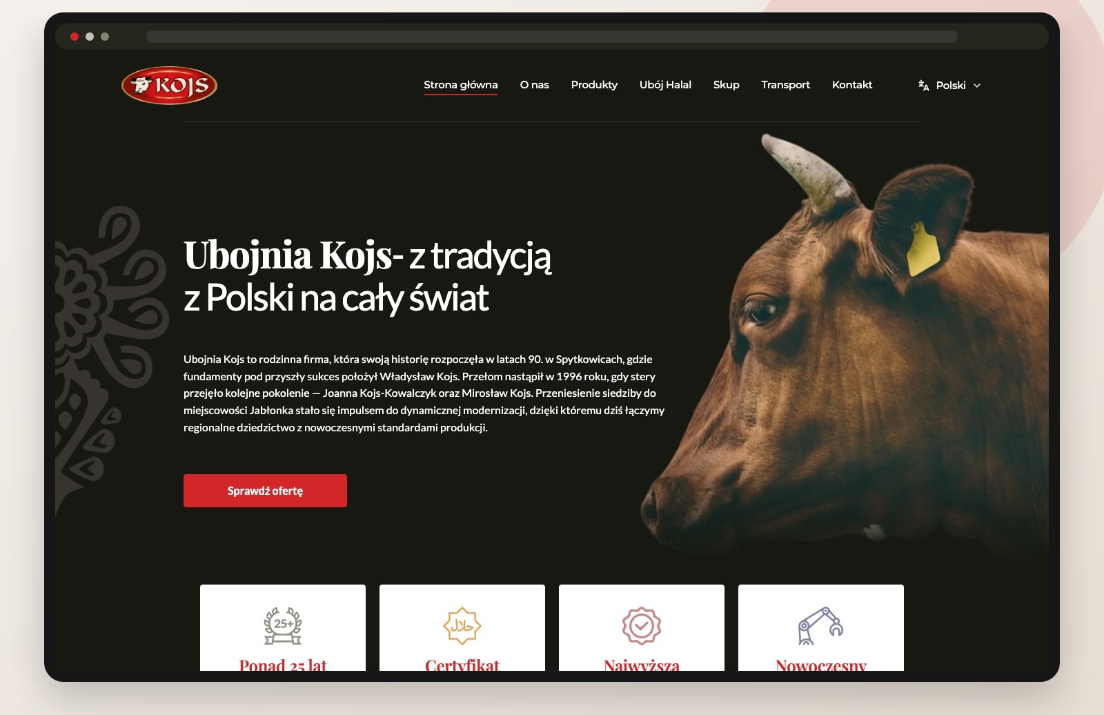Screenshot strony kojs.com.pl