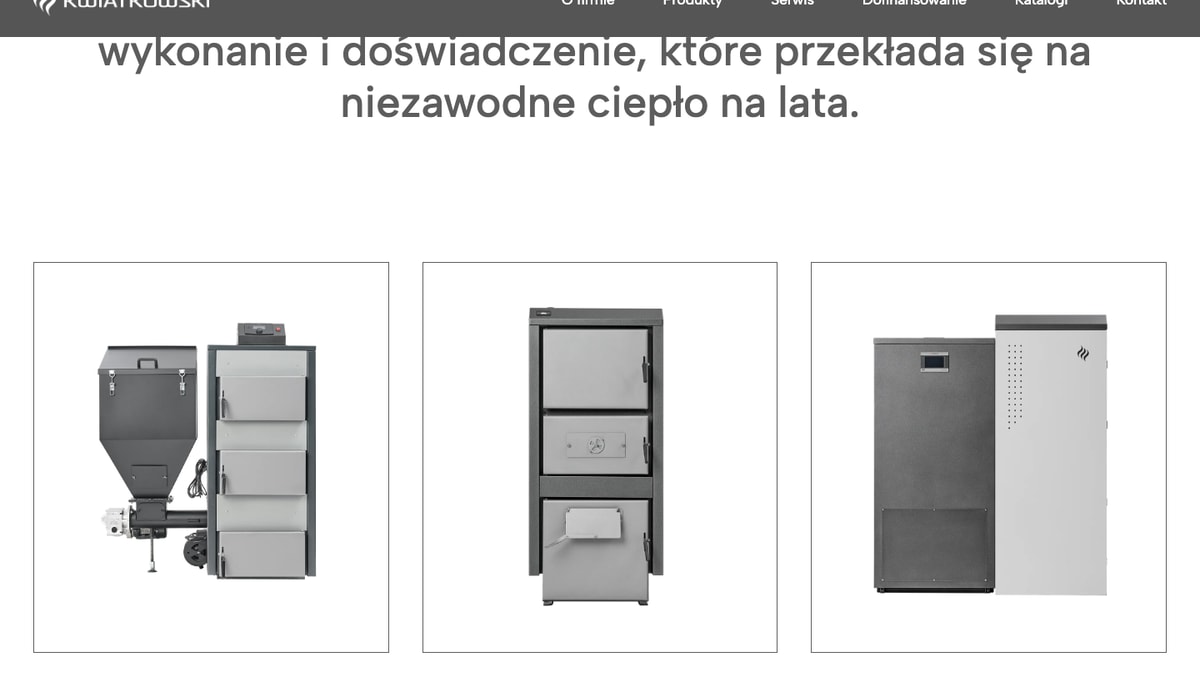 Kwiatkowski - strona producenta kotłów c.o.