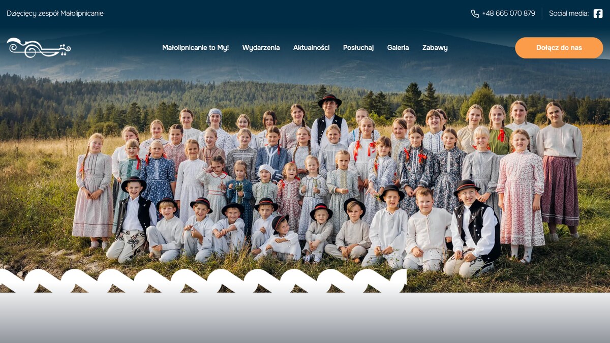 Małolipnicanie — strona dla dziecięcego zespołu folklorystycznego z Orawy