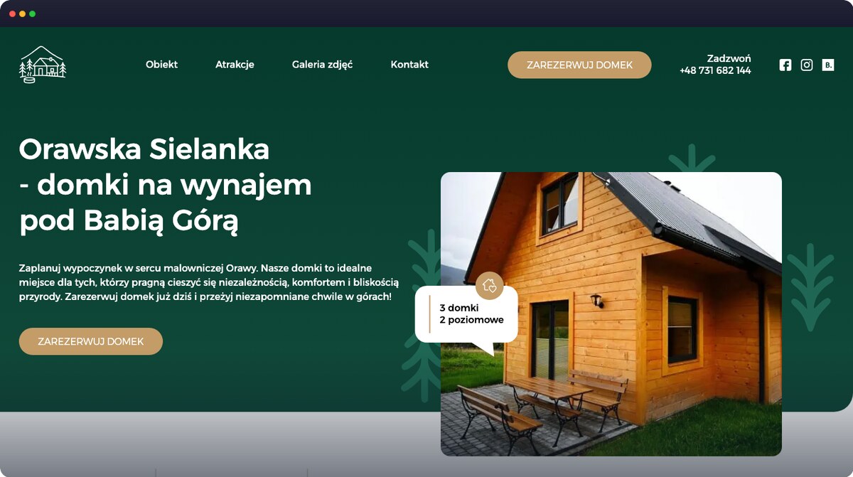 Screenshot strony orawskasielanka.pl