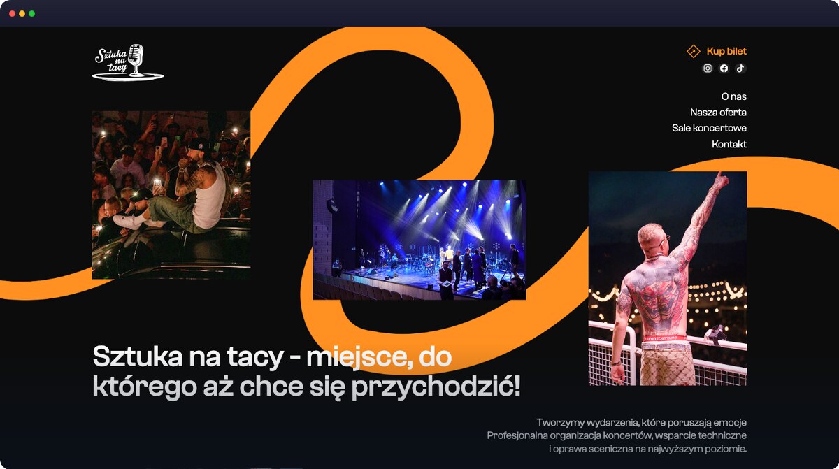 Screenshot strony sztukanatacy.pl