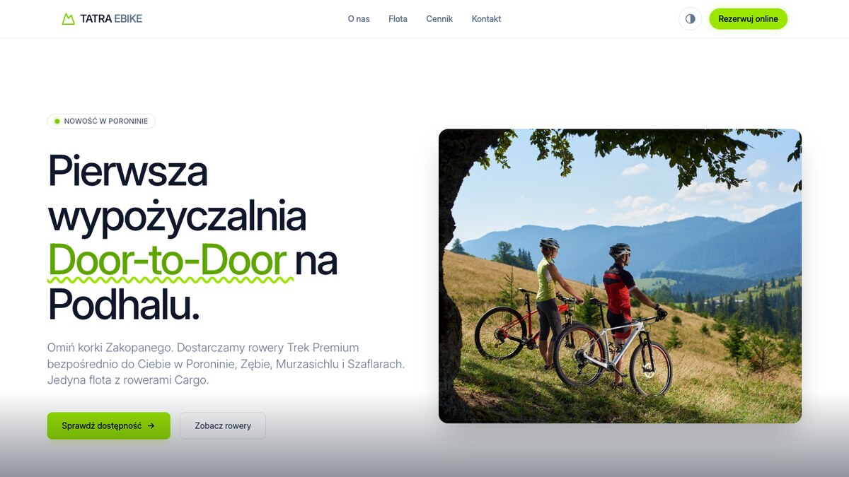 TATRA EBIKE - pierwsza wypożyczalnia e-bike Door-to-Door na Podhalu